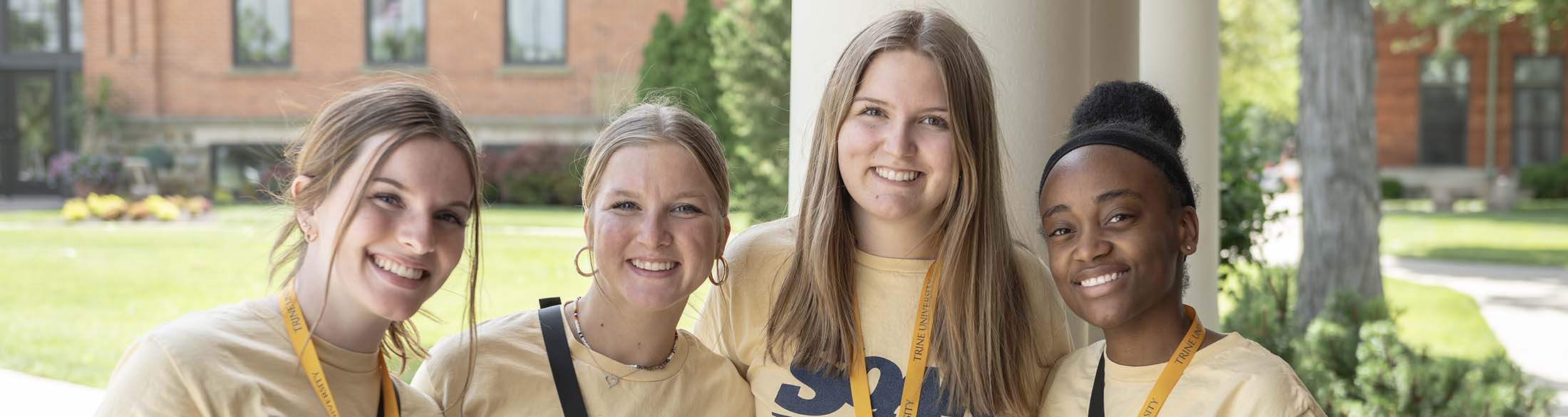 Students visiting campus