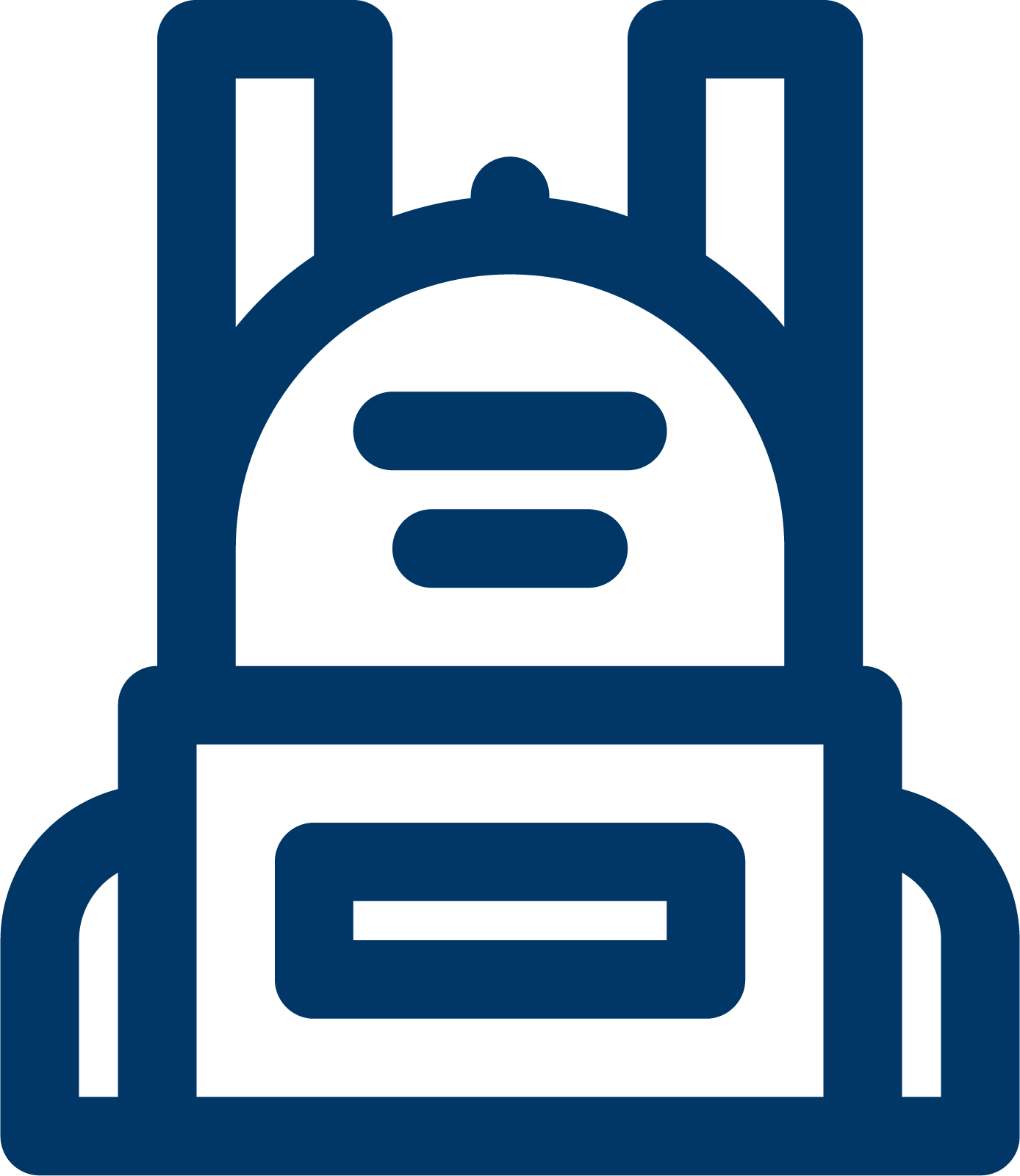 blue bookbag icon