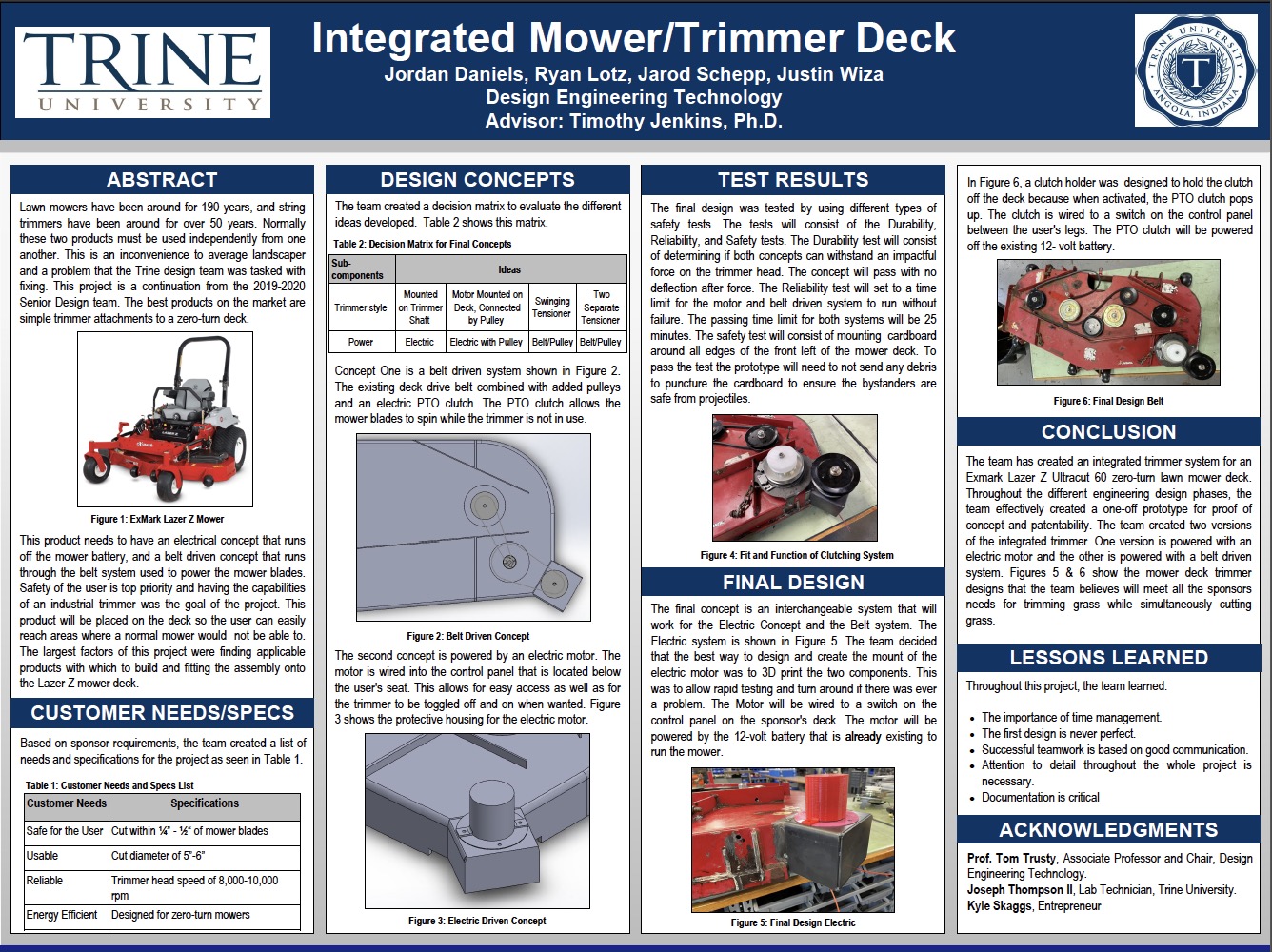 Integrated Mower/Trimmer Deck