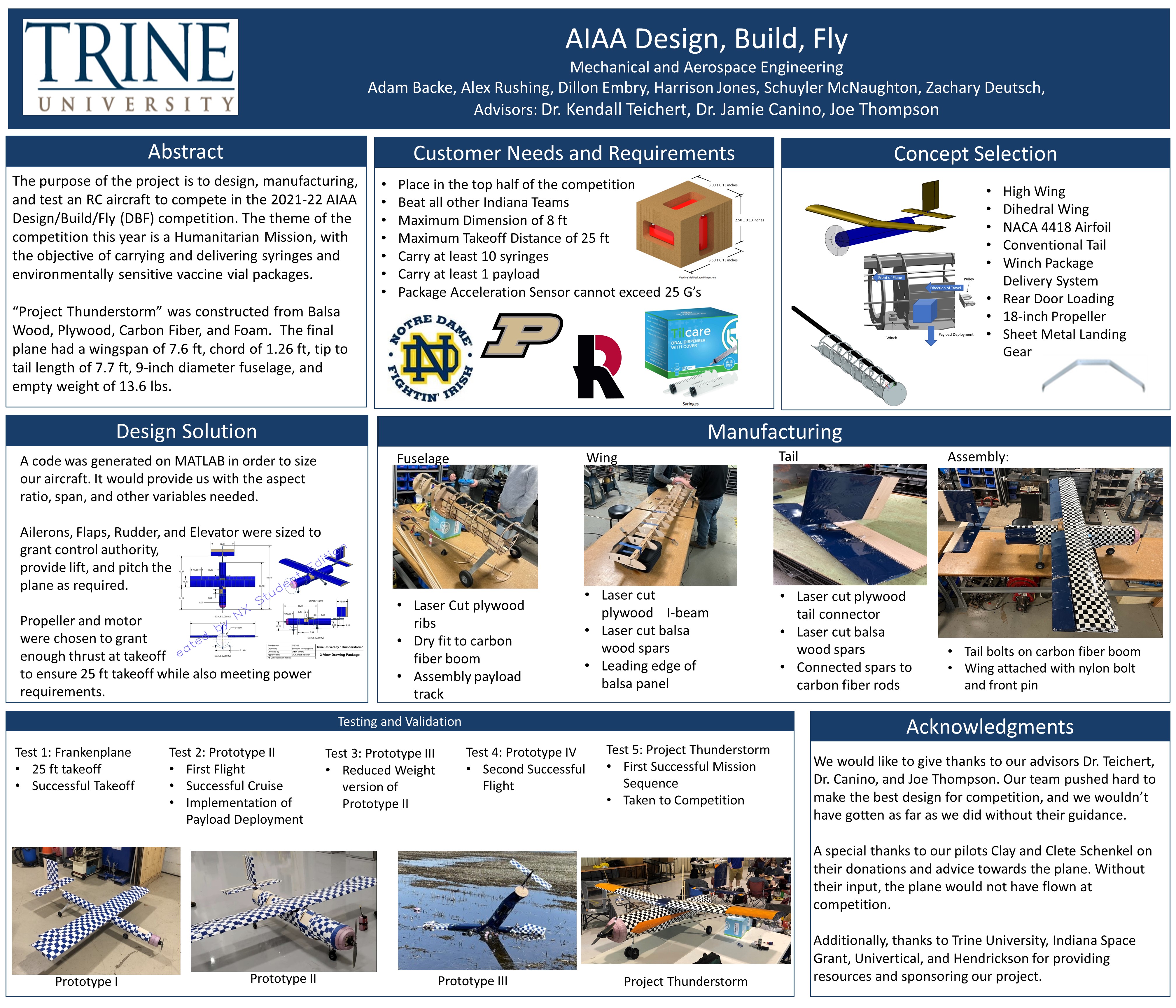 aiaa design build fly competition poster