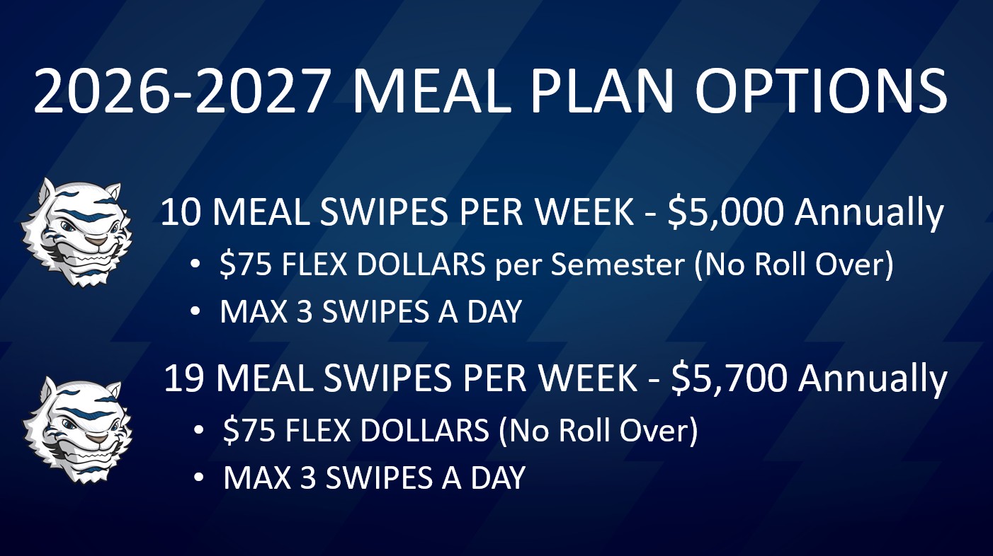 2026-2027 Meal Plan Options