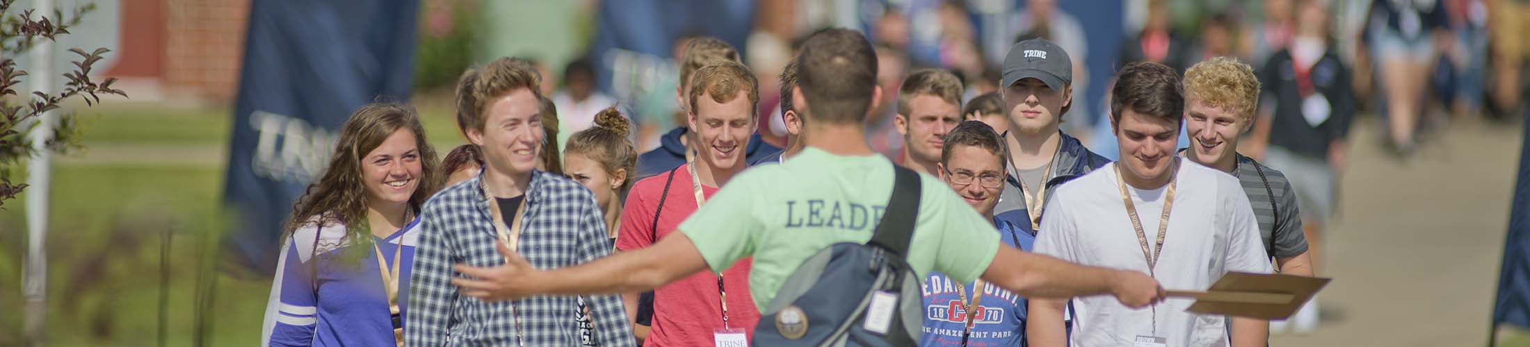 Students visiting campus