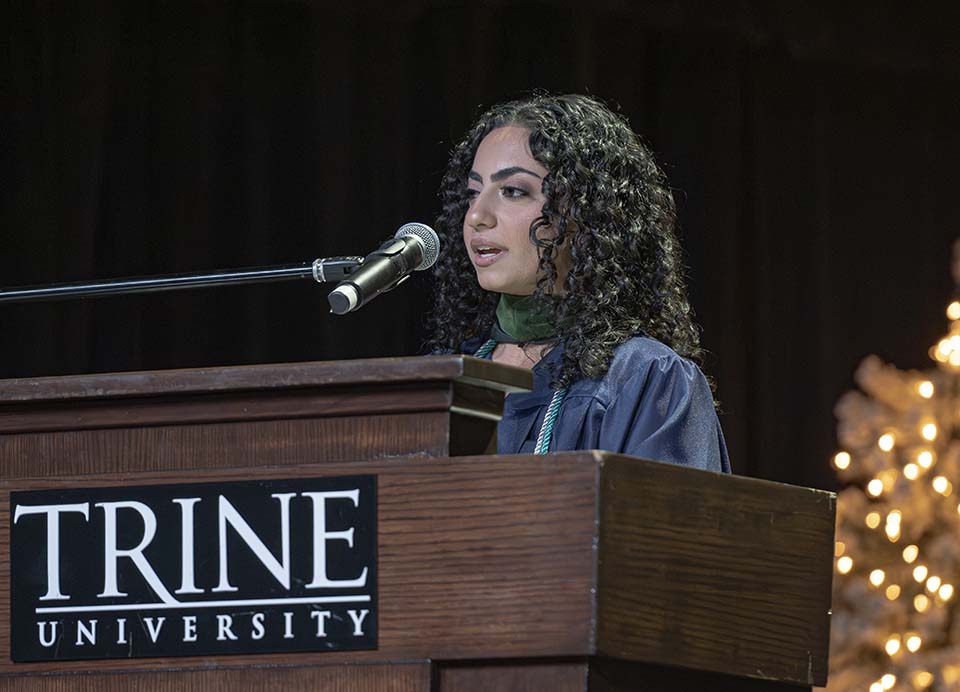 Student speaking