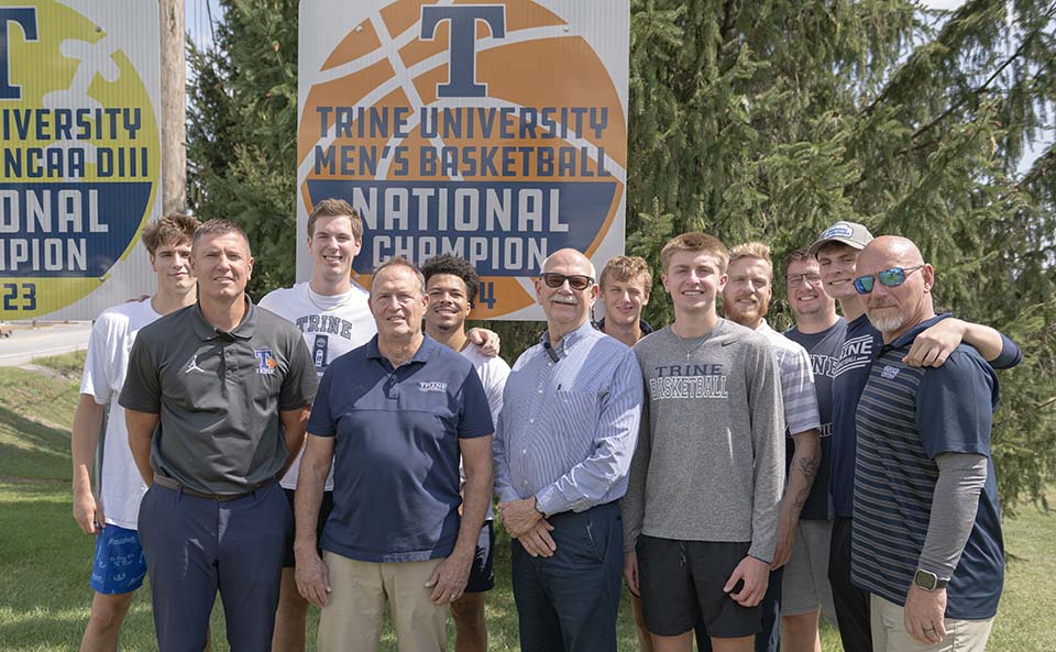 Men's basketball sign