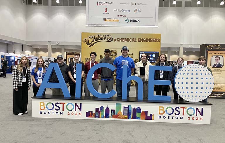 Trine students at AIChE conference