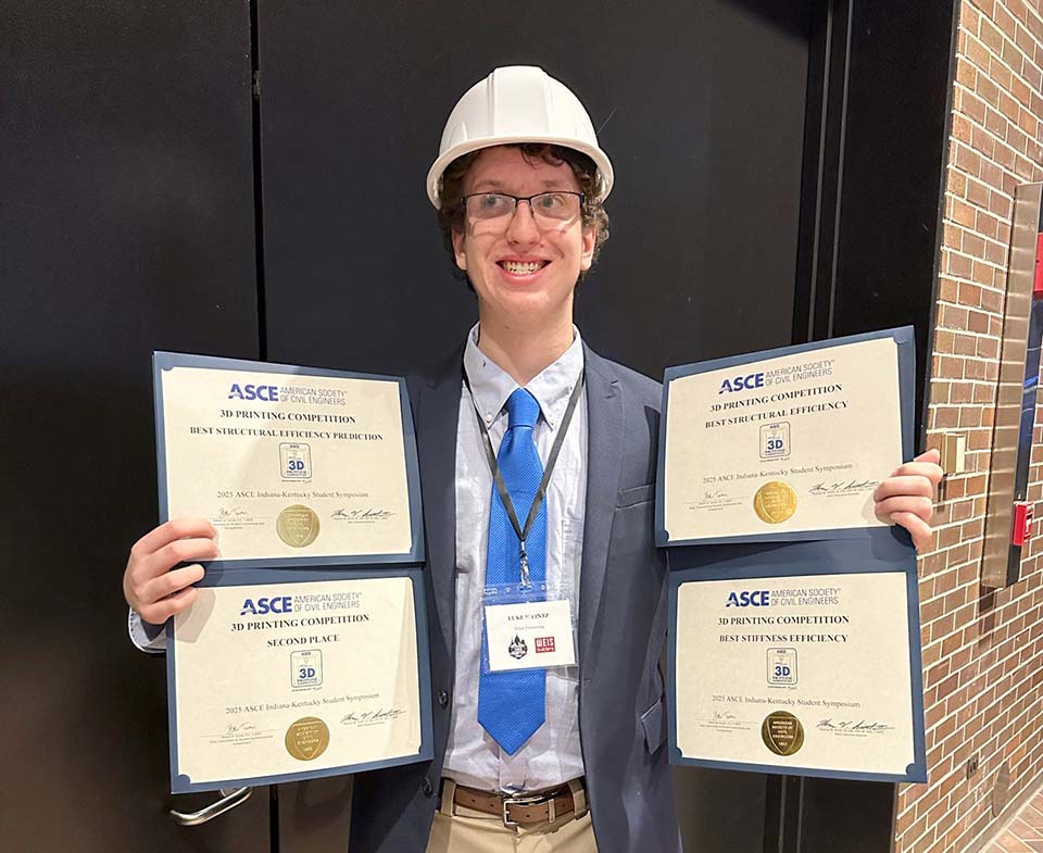 Civil engineering student with awards