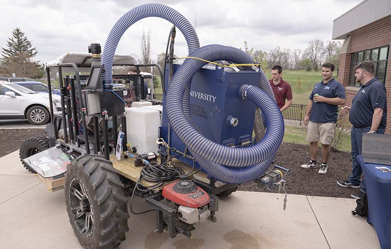 Trine University hydro excavation vehicle