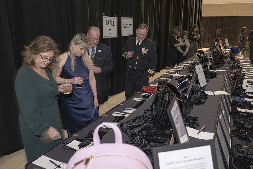 Silent auction table