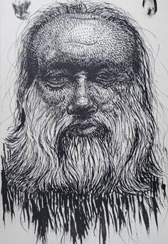 Artwork of man's face