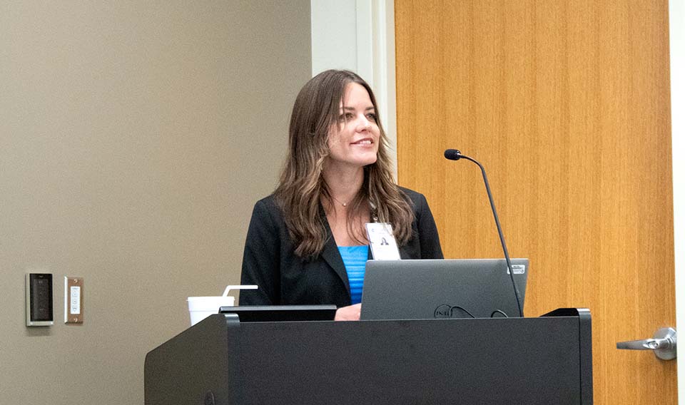 Angie Logan speaking