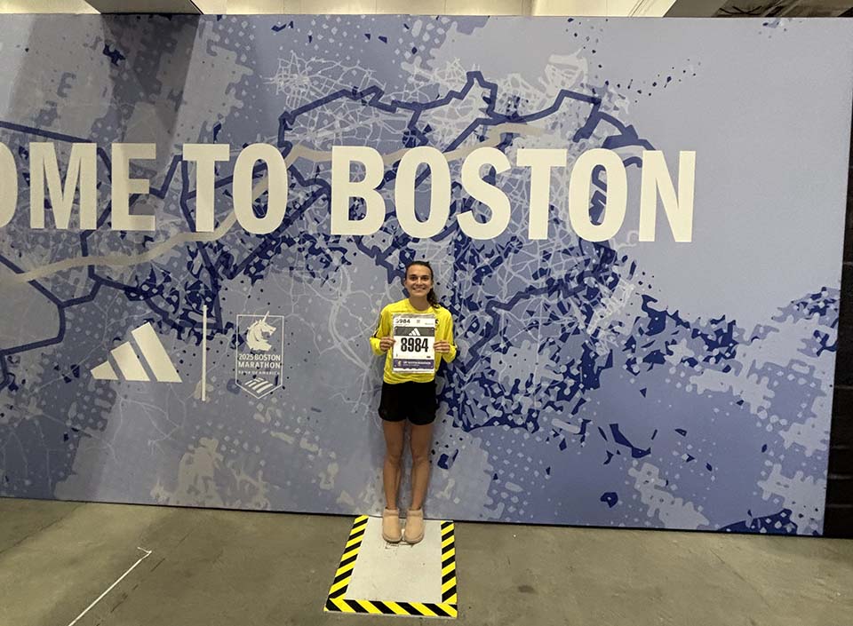 Lydia Randolph at the Boston Marathon