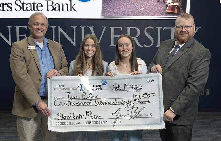 Storm Tank winners presented check