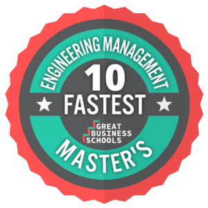 10 Fastest Online Engineering Management Master's Badge